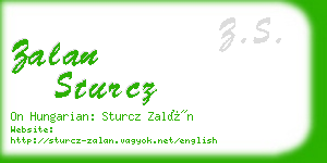 zalan sturcz business card